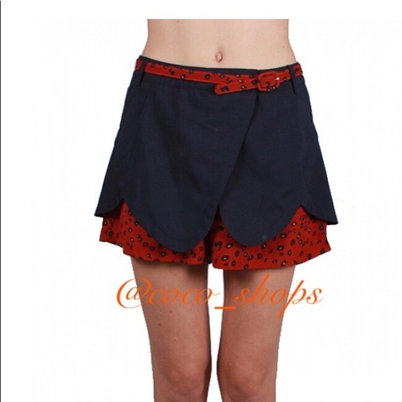 Ryu Pants - Final Sale Navy Orange Skort/ Short